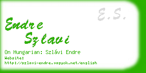 endre szlavi business card